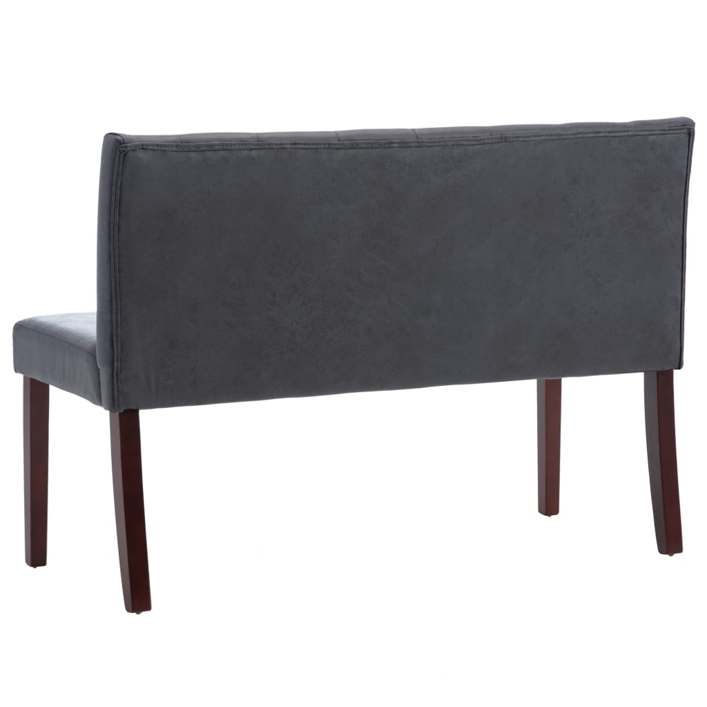 Szürke művelúr pad 120 cm