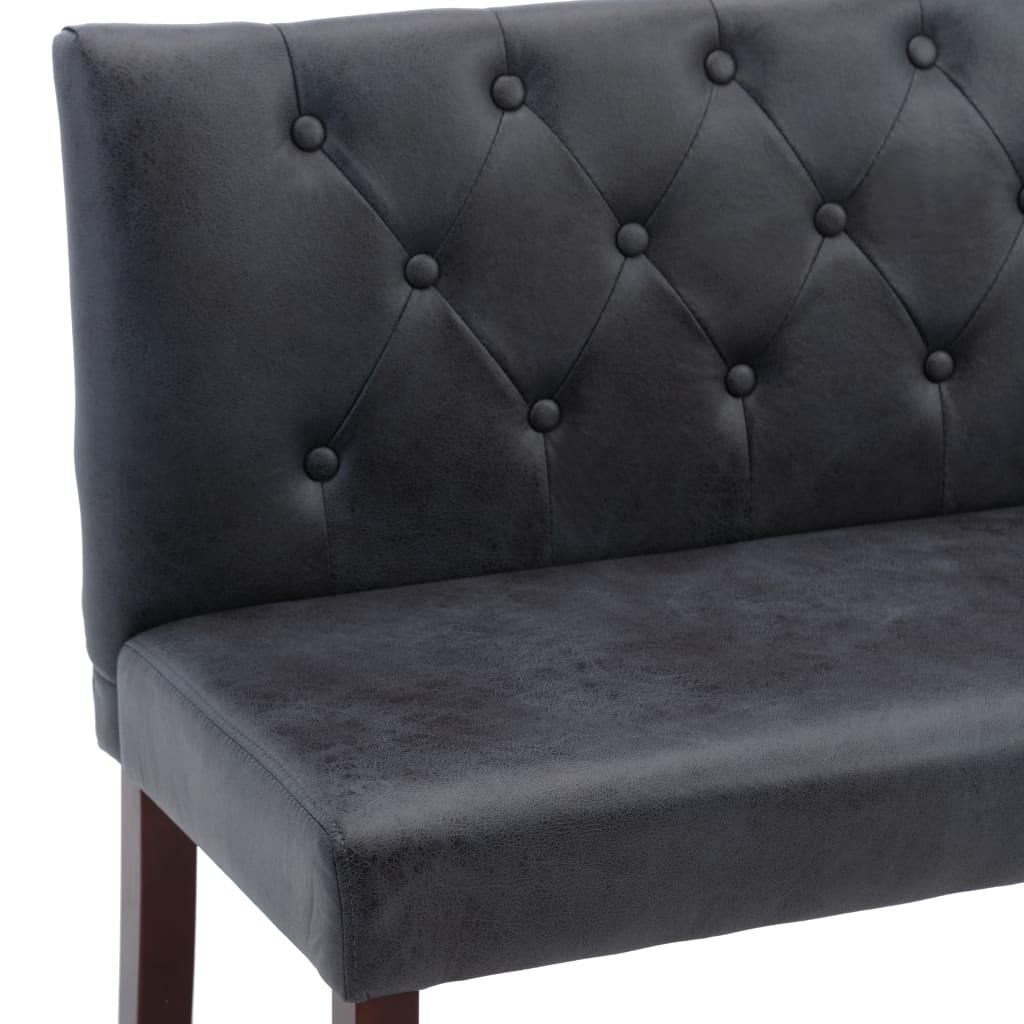 Szürke művelúr pad 120 cm