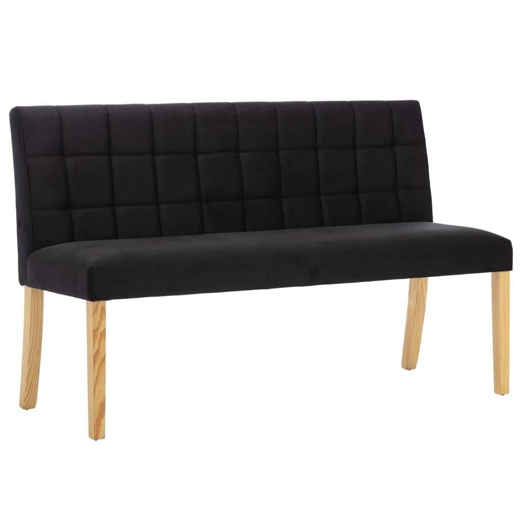 Fekete szövet pad 140 cm