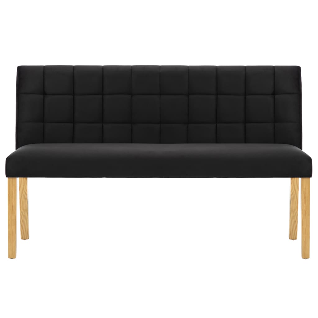 Fekete szövet pad 140 cm