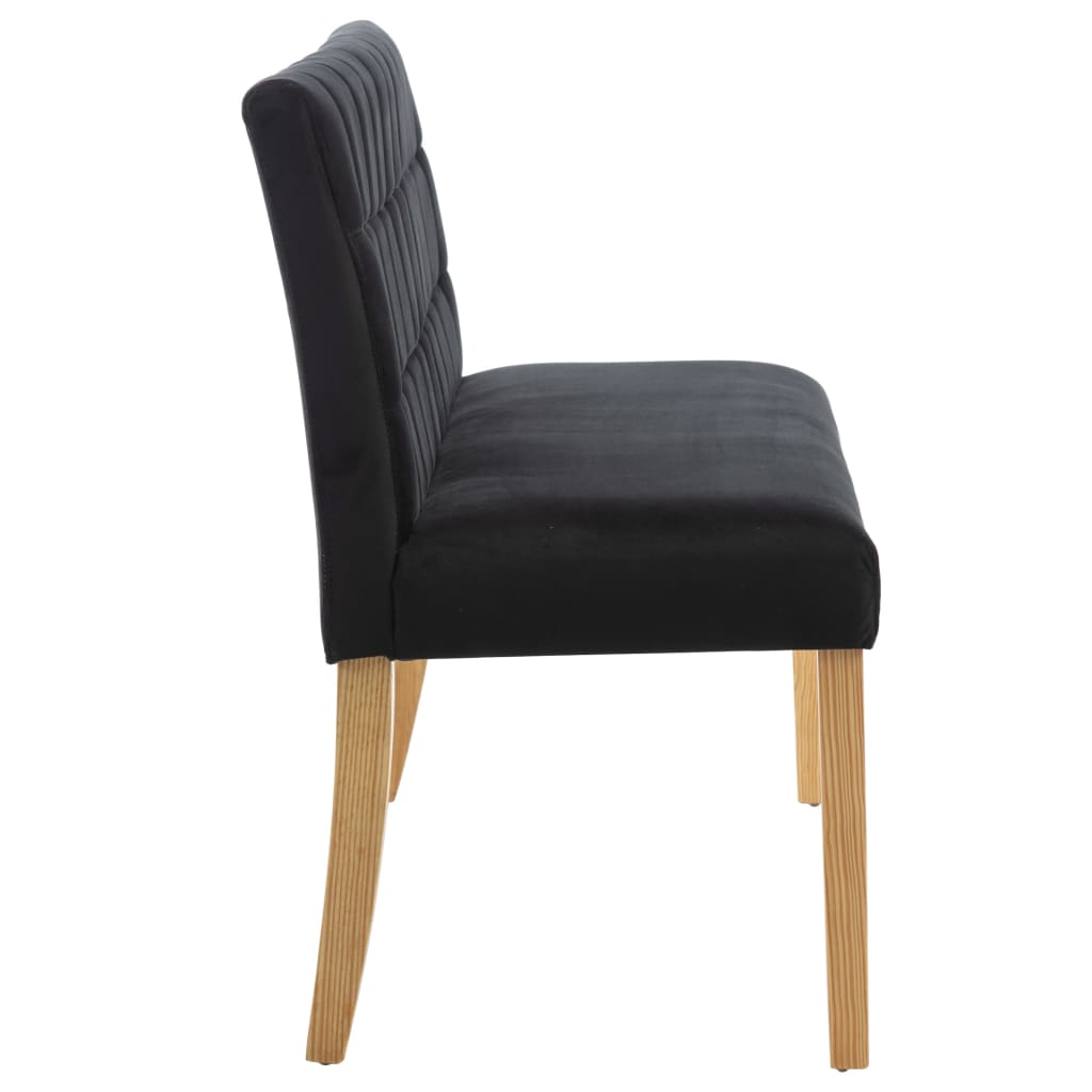 Fekete szövet pad 140 cm