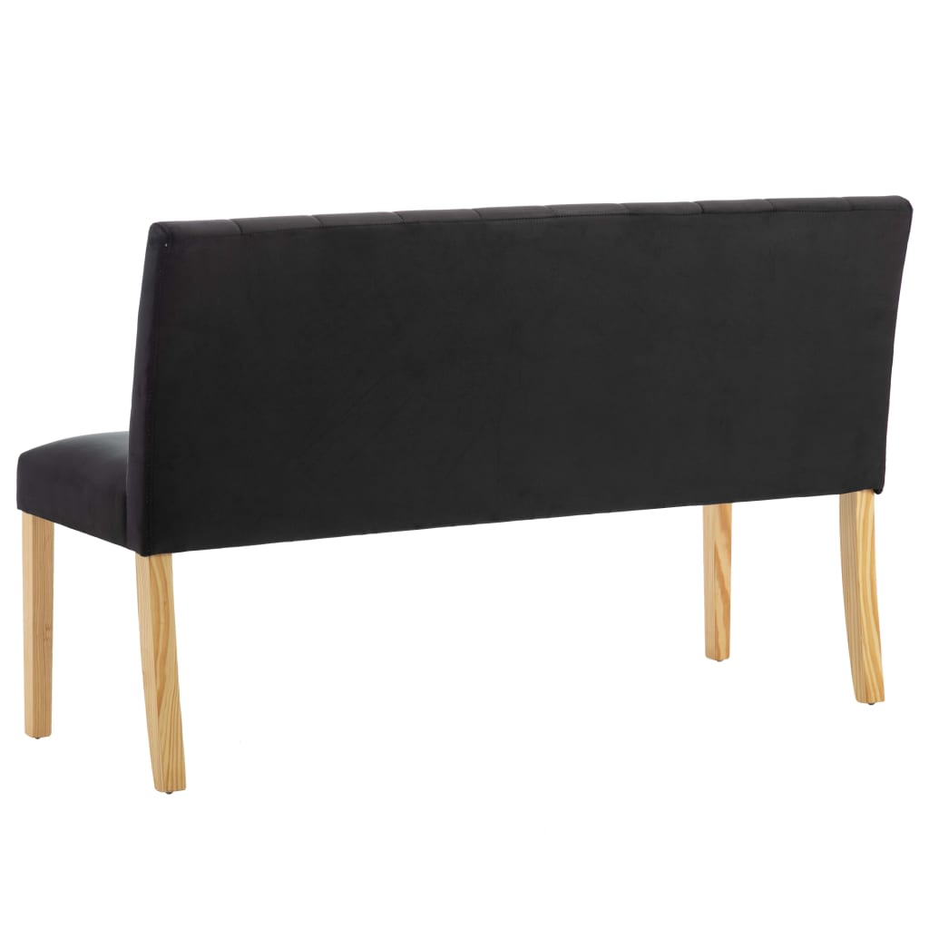 Fekete szövet pad 140 cm