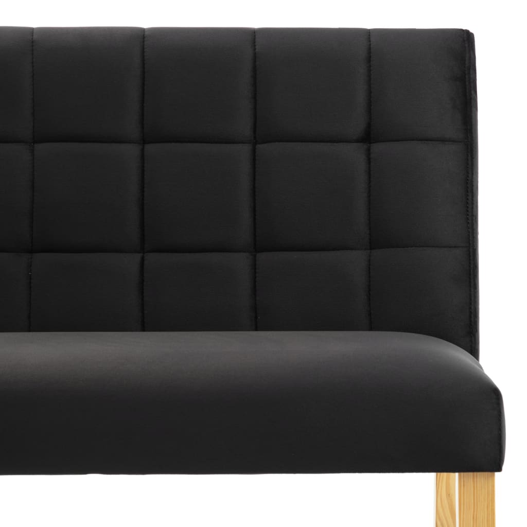 Fekete szövet pad 140 cm