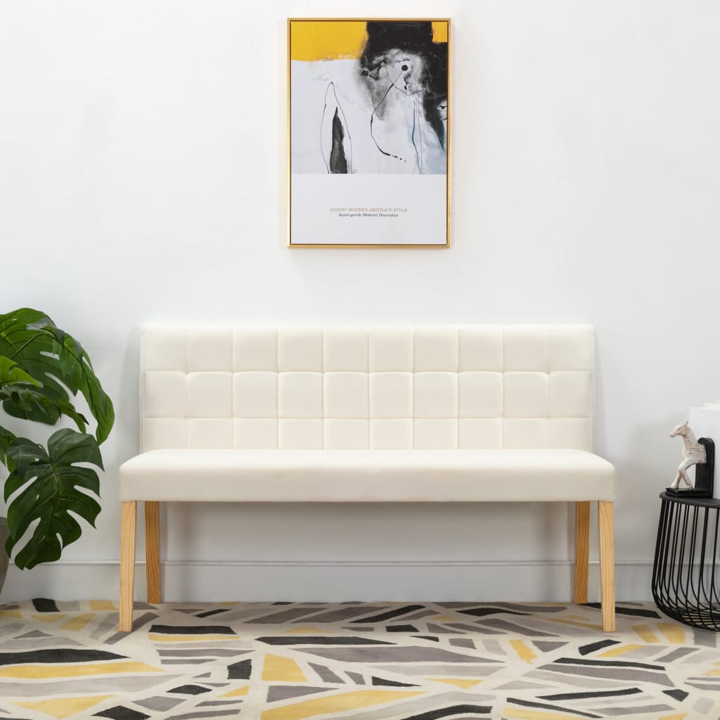 Krémszínű szövet pad 140 cm