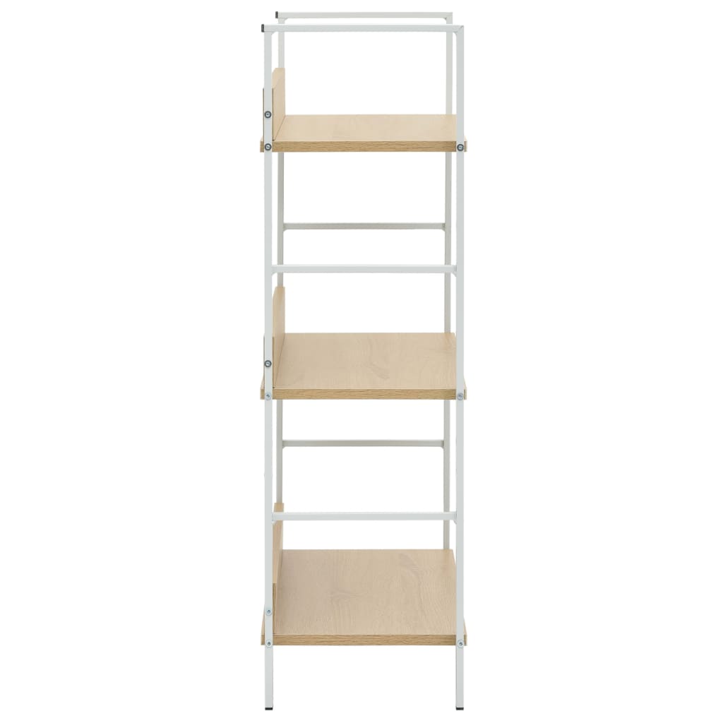 3 szintes tölgyszínű forgácslap könyvespolc 60 x 27,6 x 90,5 cm