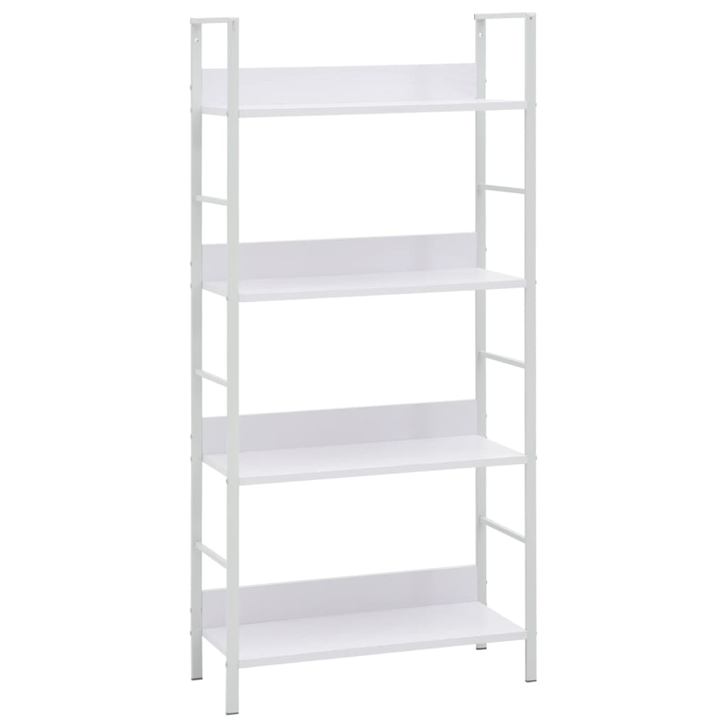 4 szintes fehér forgácslap könyvespolc 60 x 27,6 x 124,5 cm