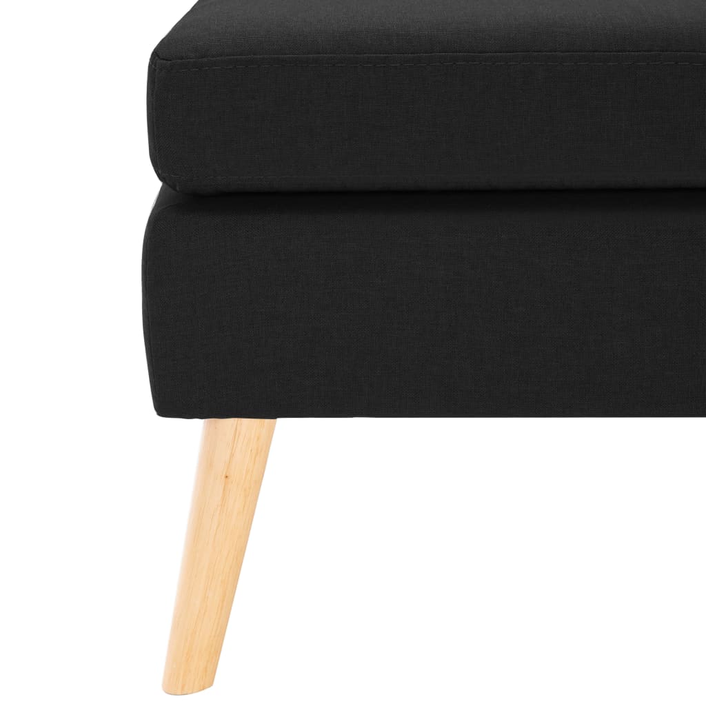 Fekete szövet lábzsámoly