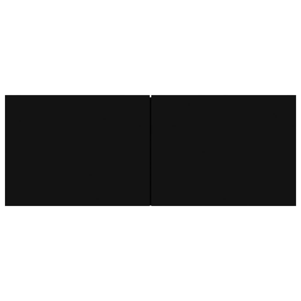 Fekete forgácslap tv-szekrény 80 x 30 x 30 cm