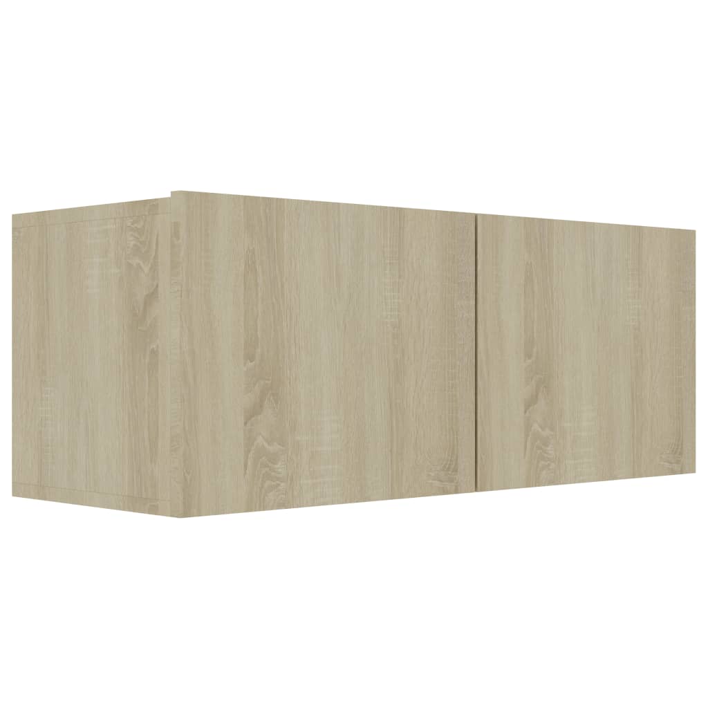 Sonomatölgy színű forgácslap tv-szekrény 80 x 30 x 30 cm