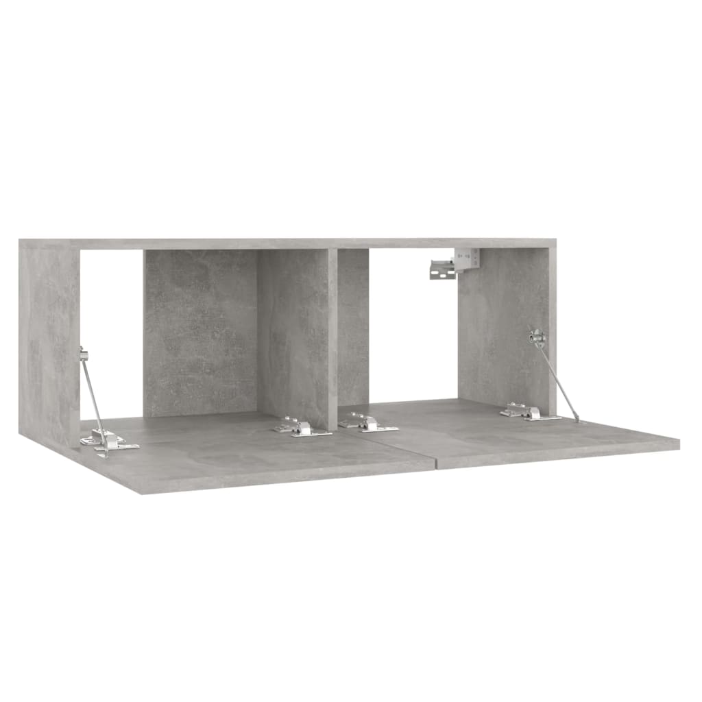 Betonszürke forgácslap tv-szekrény 80 x 30 x 30 cm