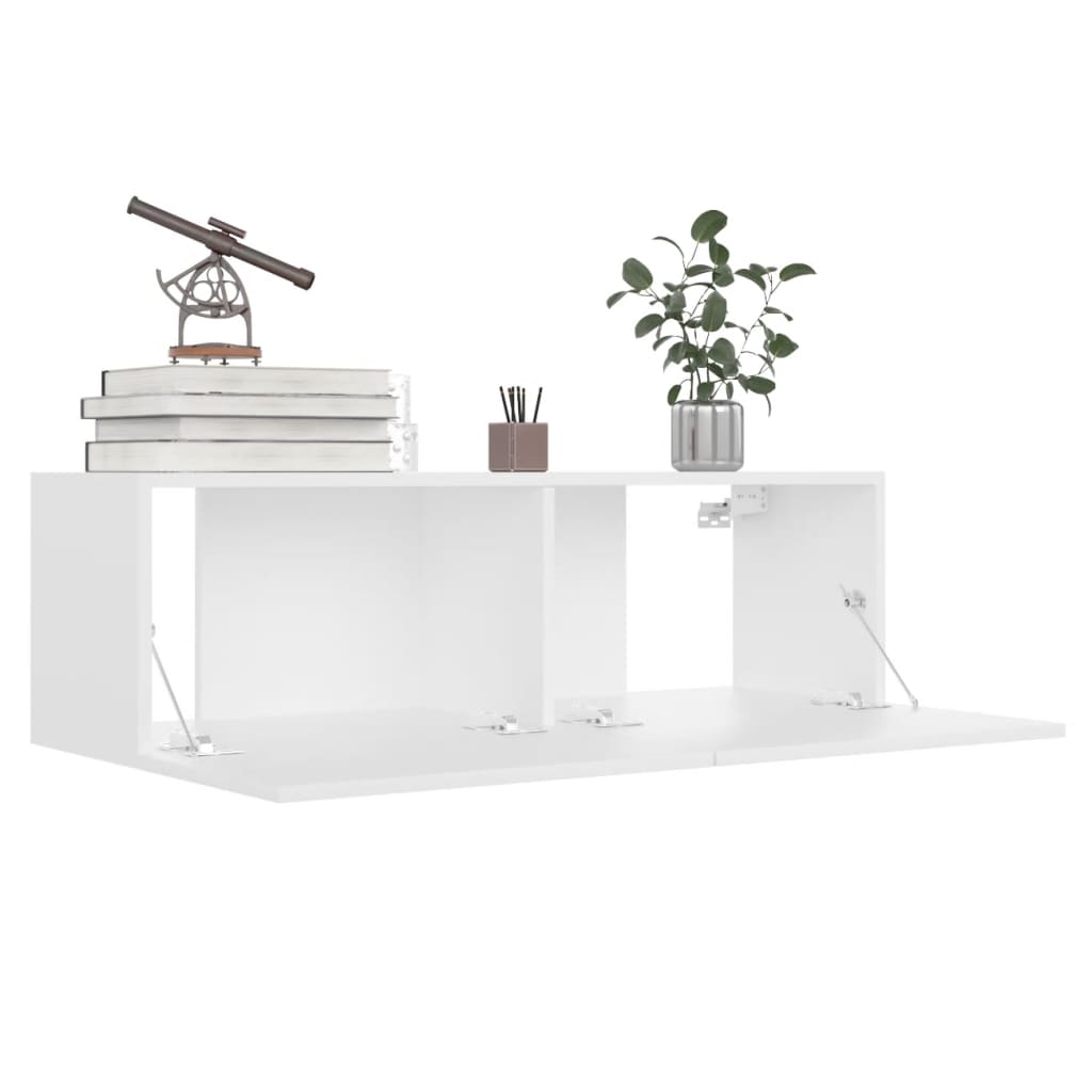 Fehér forgácslap tv-szekrény 100 x 30 x 30 cm Fehér forgácslap tv-szekrény 100 x 30 x 30 cm