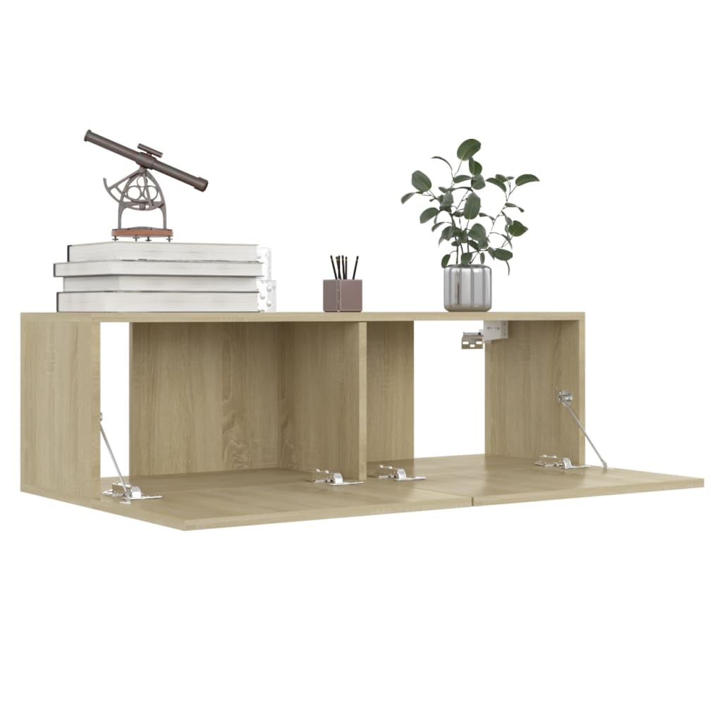 Sonomatölgy színű forgácslap tv-szekrény 100 x 30 x 30 cm Sonomatölgy színű forgácslap tv-szekrény 100 x 30 x 30 cm