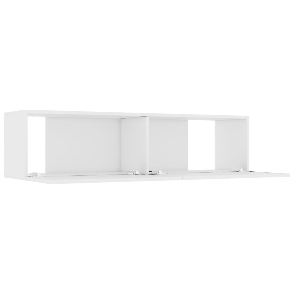 Fehér forgácslap tv-szekrény 120 x 30 x 30 cm