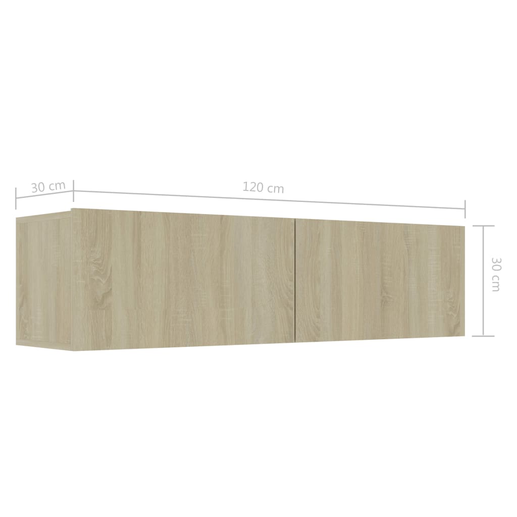 Sonomatölgy színű forgácslap tv-szekrény 120 x 30 x 30 cm Sonomatölgy színű forgácslap tv-szekrény 120 x 30 x 30 cm