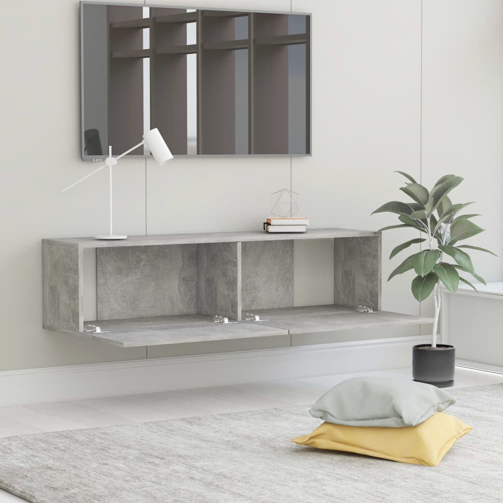 Betonszürke forgácslap tv-szekrény 120 x 30 x 30 cm Betonszürke forgácslap tv-szekrény 120 x 30 x 30 cm