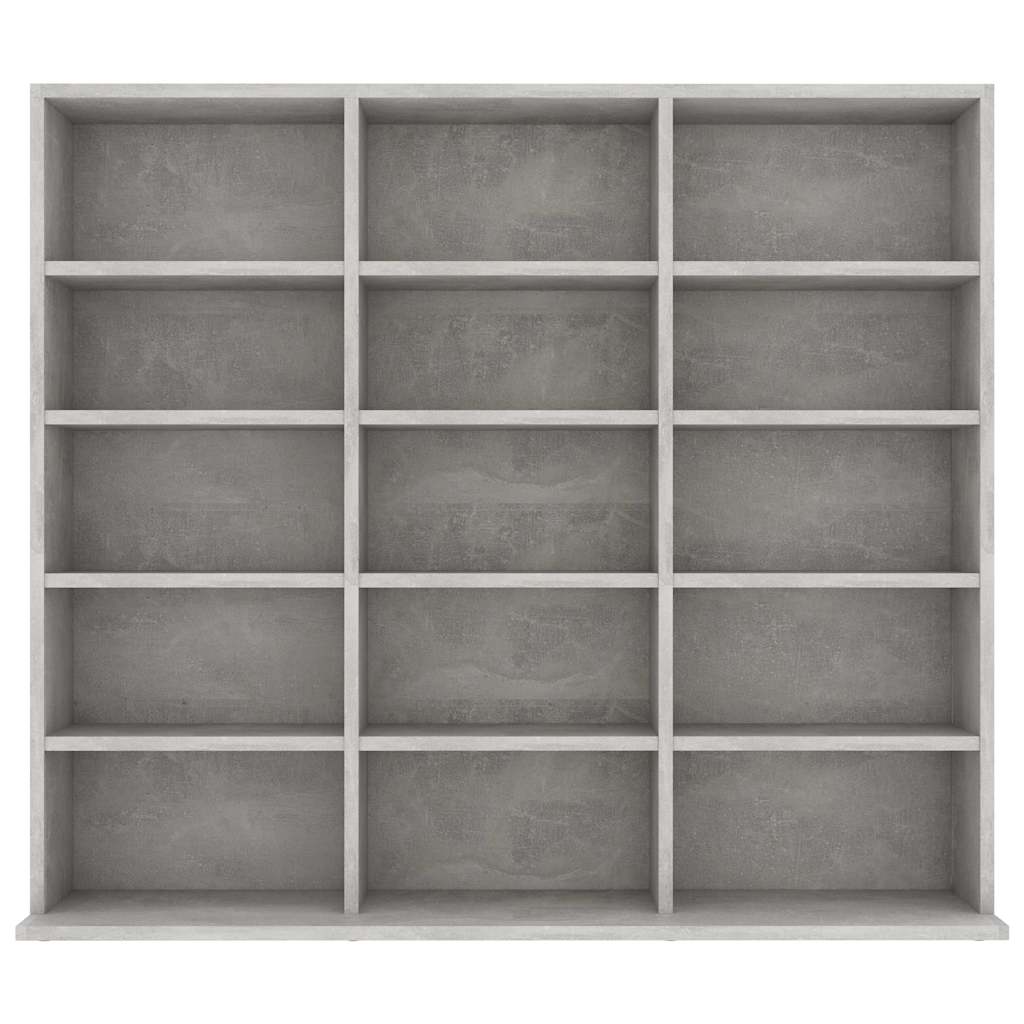 Betonszürke forgácslap cd-tartó szekrény 100 x 23 x 89,5 cm