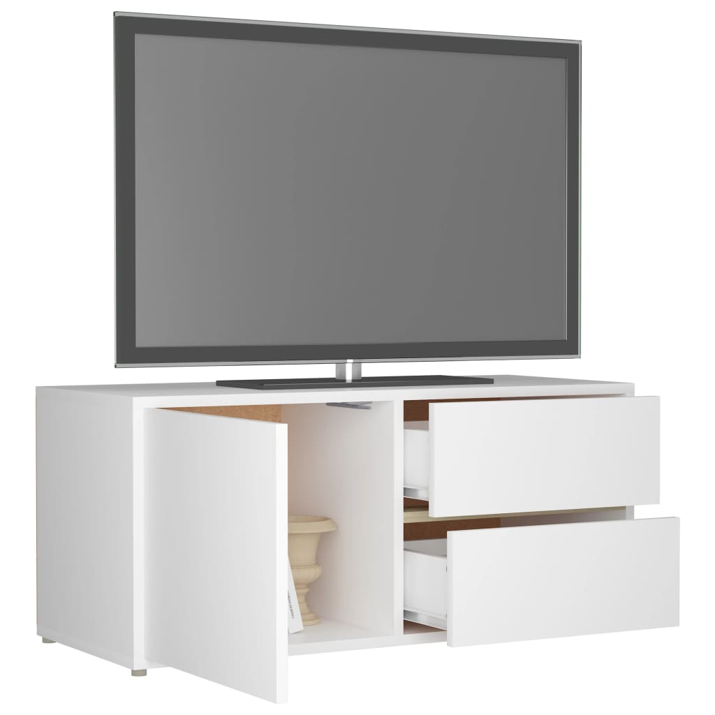 Fehér forgácslap tv-szekrény 80 x 34 x 36 cm Fehér forgácslap tv-szekrény 80 x 34 x 36 cm