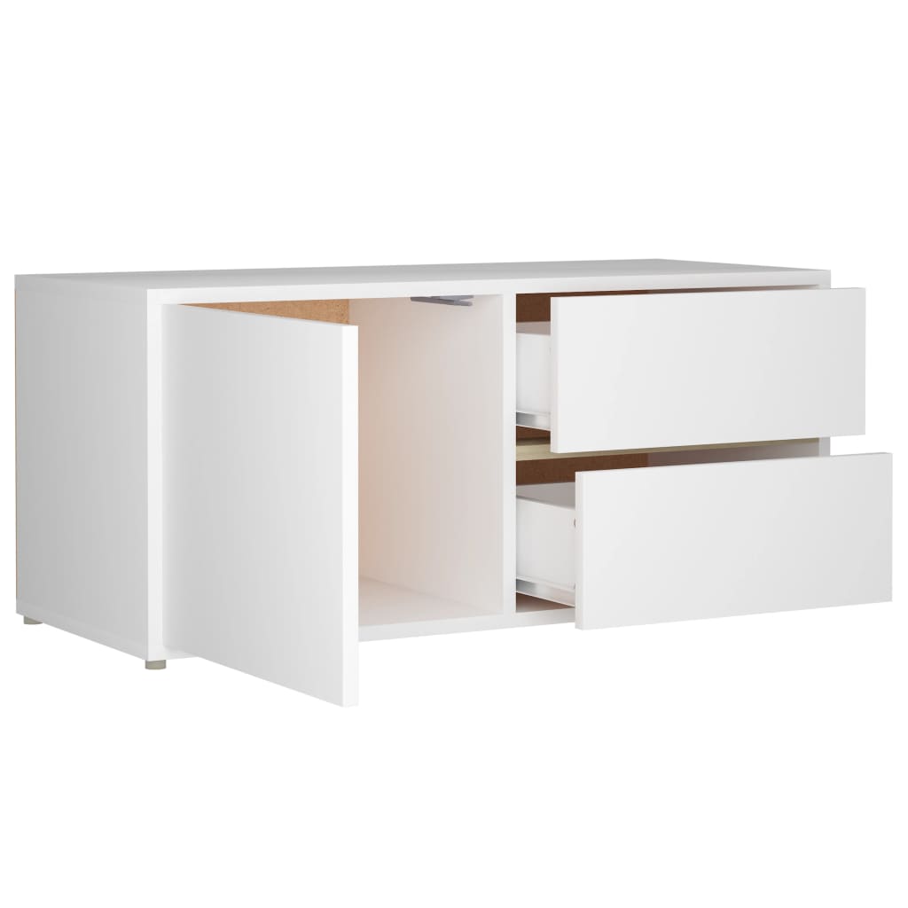 Fehér forgácslap tv-szekrény 80 x 34 x 36 cm Fehér forgácslap tv-szekrény 80 x 34 x 36 cm