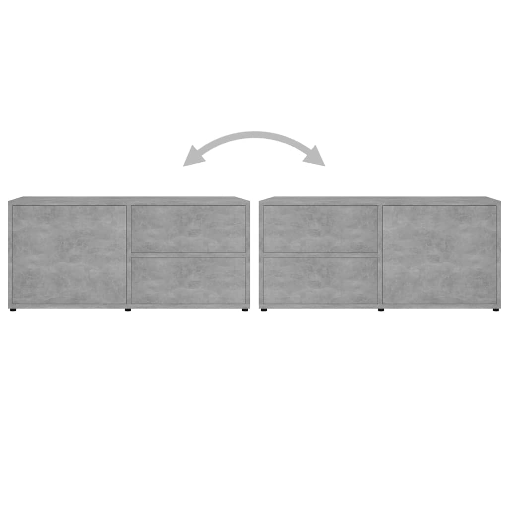Betonszürke forgácslap tv-szekrény 80 x 34 x 36 cm