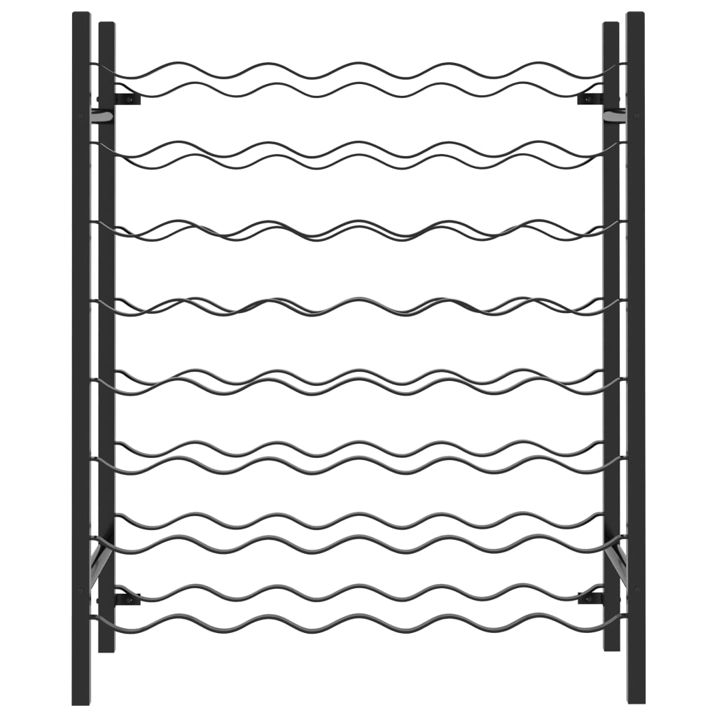 Fekete fém bortartó állvány 48 palackhoz