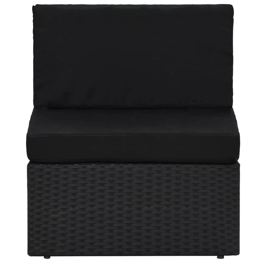 4 részes fekete polyrattan kerti ülőgarnitúra 4 részes fekete polyrattan kerti ülőgarnitúra