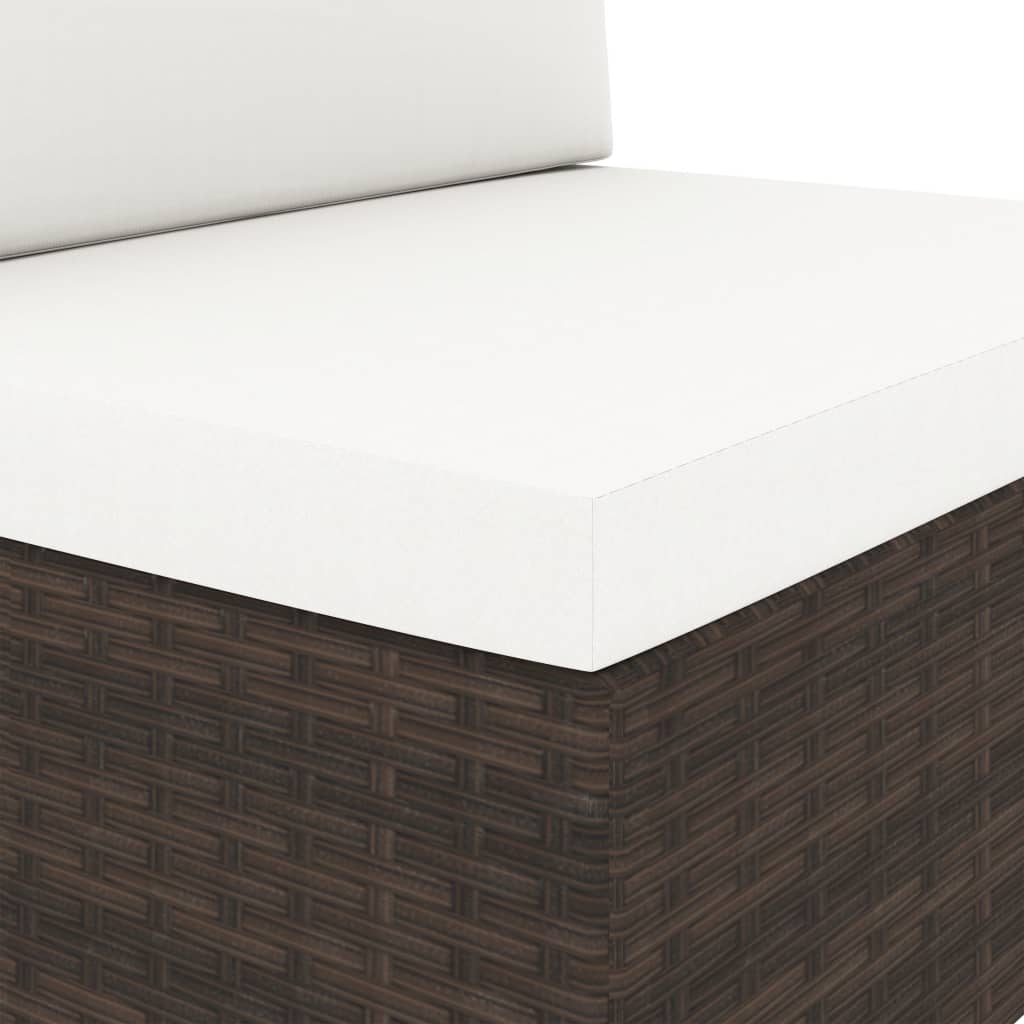 5 részes barna polyrattan kerti ülőgarnitúra