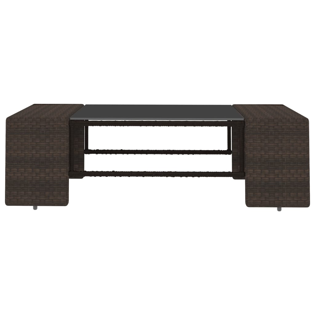 10 részes barna polyrattan kerti ülőgarnitúra