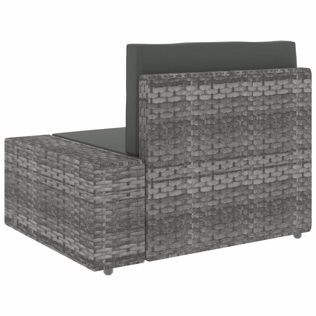 10 részes szürke polyrattan kerti ülőgarnitúra