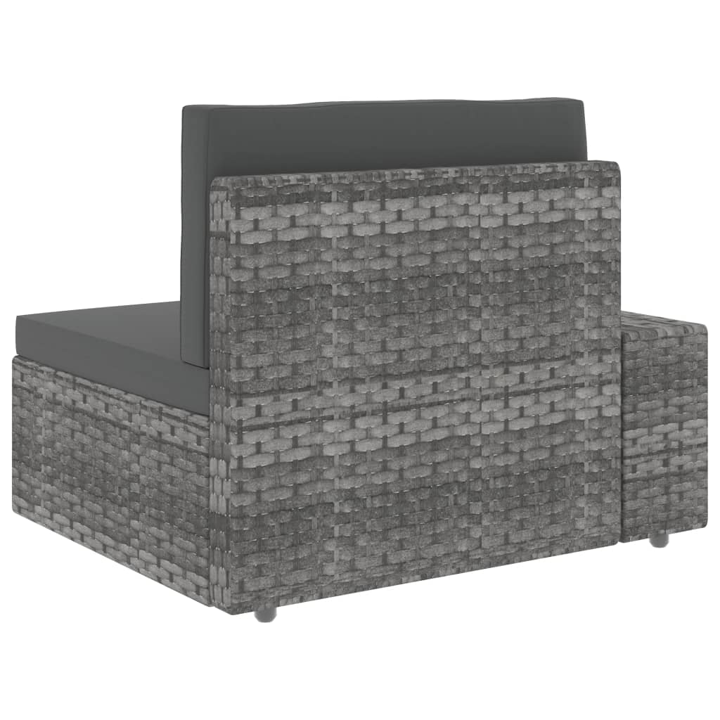 10 részes szürke polyrattan kerti ülőgarnitúra