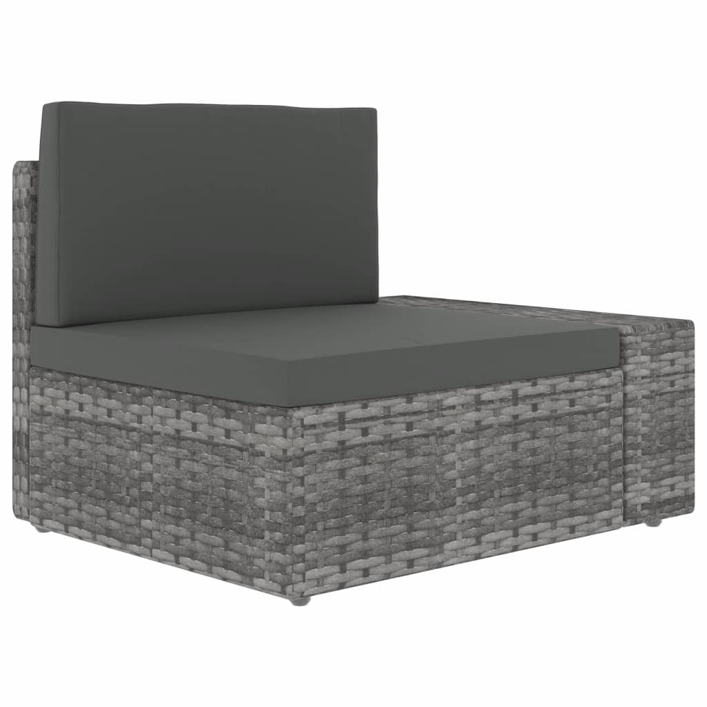 10 részes szürke polyrattan kerti ülőgarnitúra
