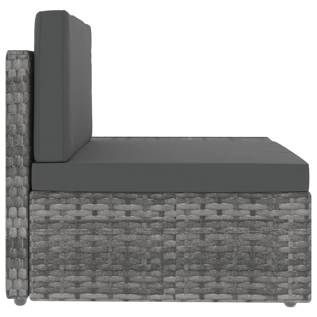 10 részes szürke polyrattan kerti ülőgarnitúra