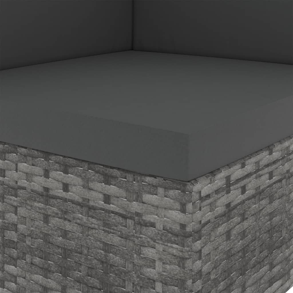 9 részes szürke polyrattan kerti ülőgarnitúra