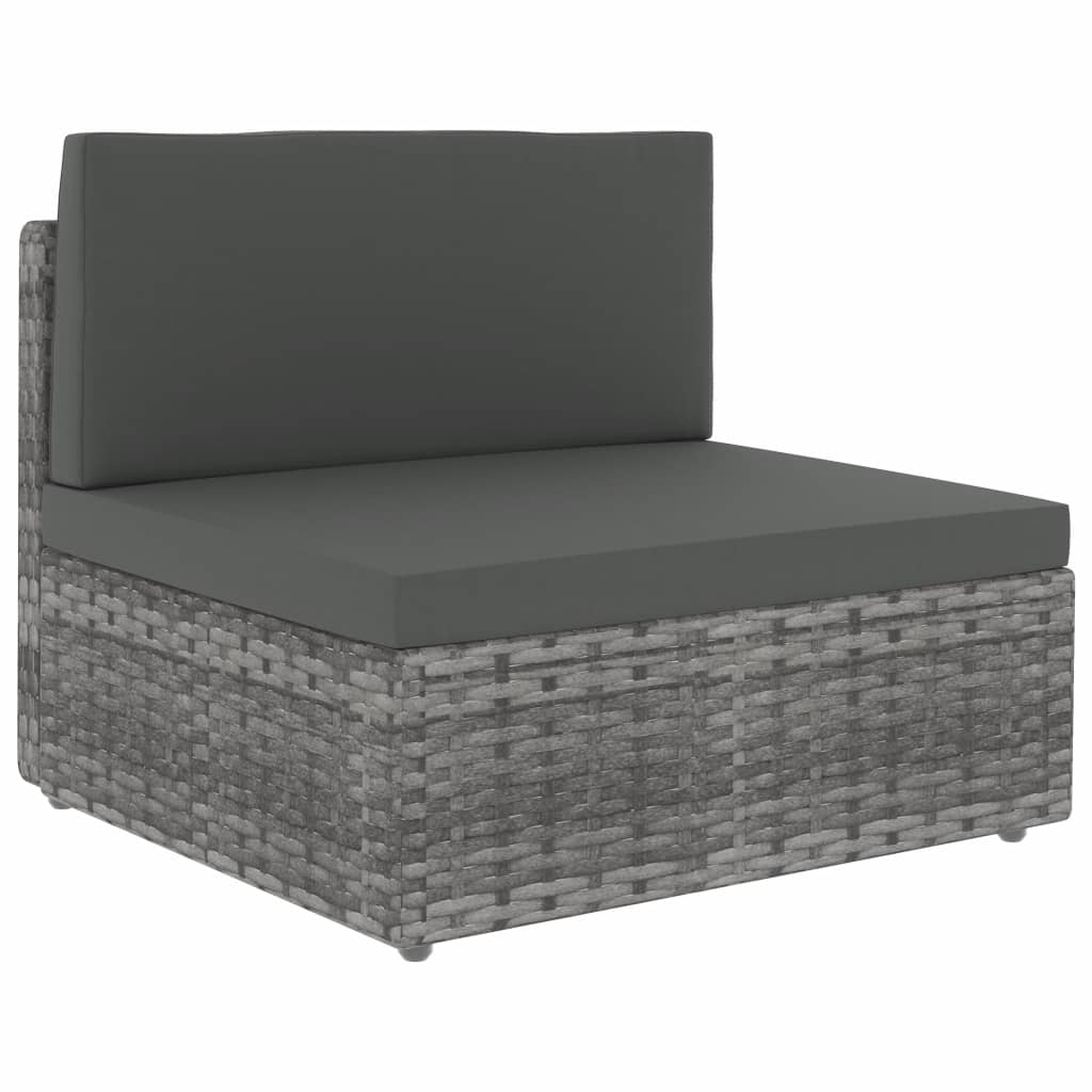 10 részes szürke polyrattan kerti ülőgarnitúra