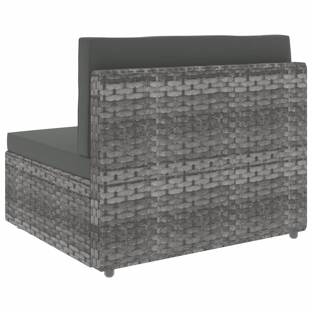 10 részes szürke polyrattan kerti ülőgarnitúra
