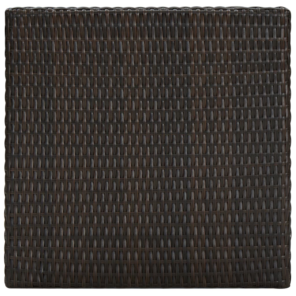 Barna polyrattan kerti bárasztal 60,5 x 60,5 x 110,5 cm Barna polyrattan kerti bárasztal 60,5 x 60,5 x 110,5 cm