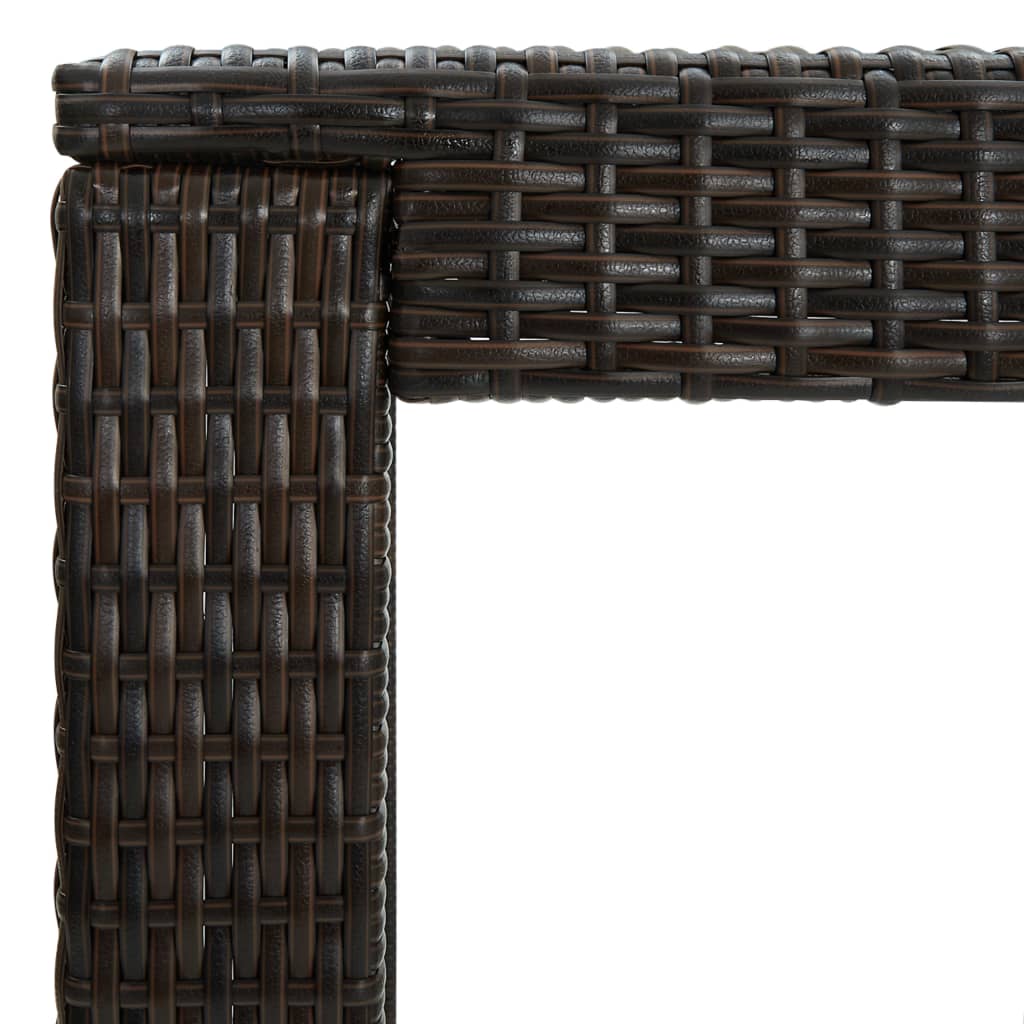 Barna polyrattan kerti bárasztal 60,5 x 60,5 x 110,5 cm Barna polyrattan kerti bárasztal 60,5 x 60,5 x 110,5 cm