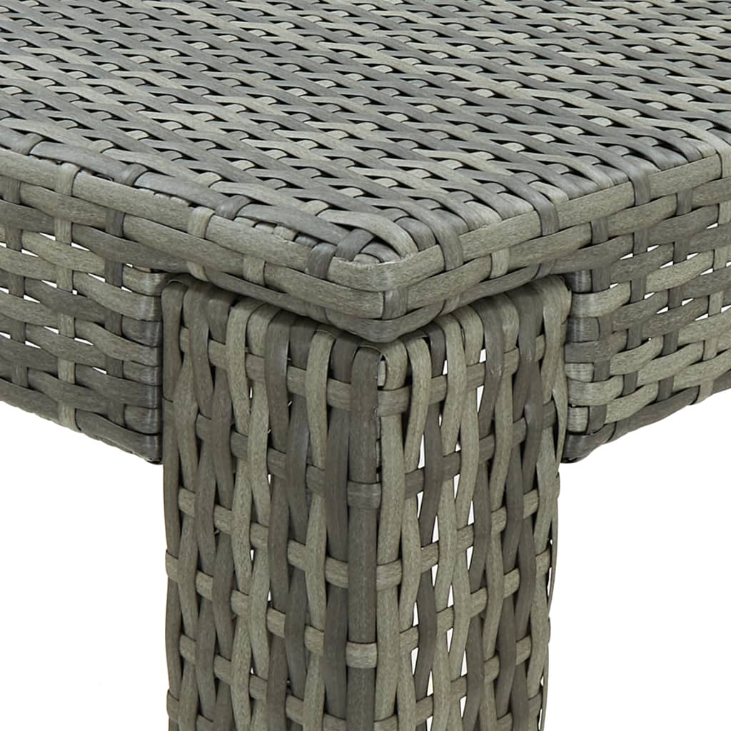 Szürke polyrattan kerti bárasztal 60,5 x 60,5 x 110,5 cm Szürke polyrattan kerti bárasztal 60,5 x 60,5 x 110,5 cm