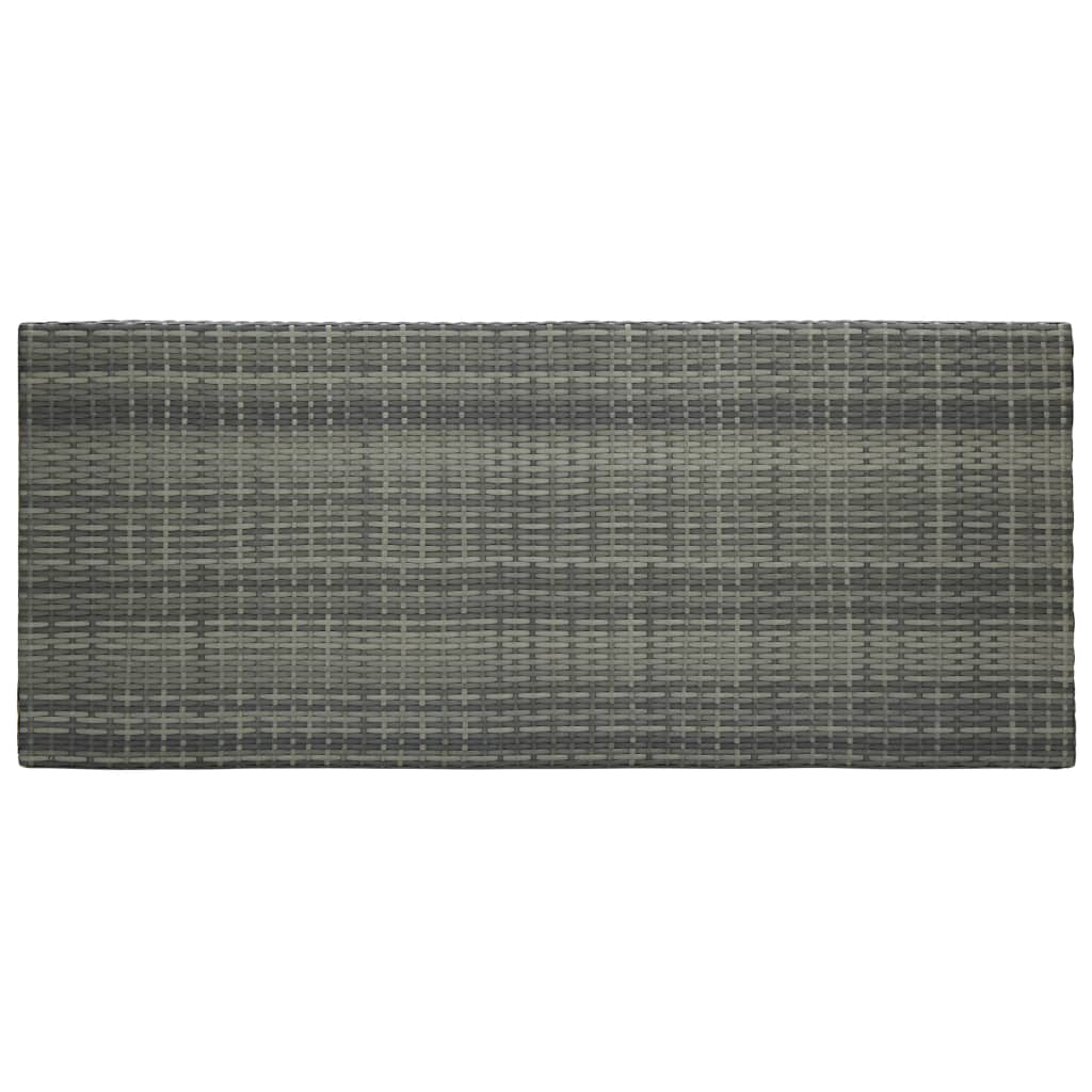 Szürke polyrattan kerti bárasztal 140,5 x 60,5 x 110,5 cm Szürke polyrattan kerti bárasztal 140,5 x 60,5 x 110,5 cm