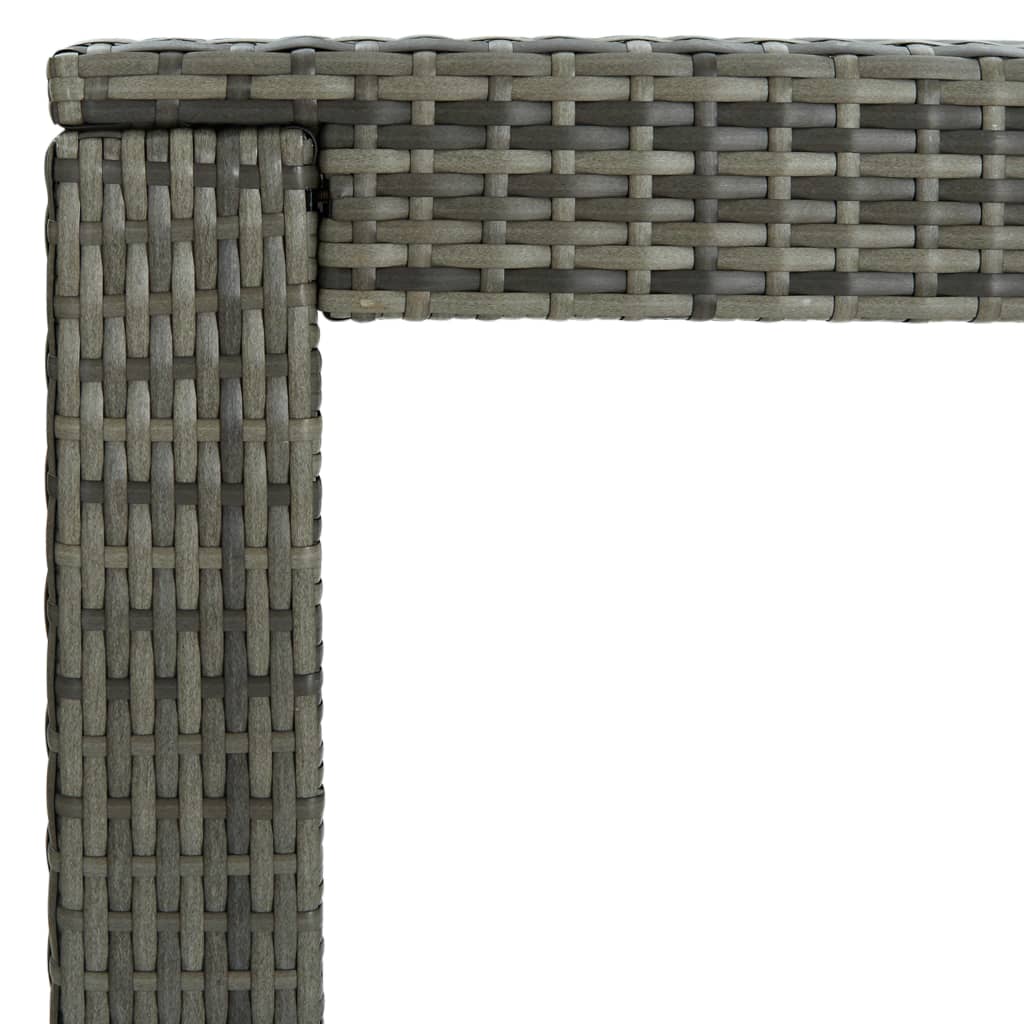 Szürke polyrattan kerti bárasztal 140,5 x 60,5 x 110,5 cm Szürke polyrattan kerti bárasztal 140,5 x 60,5 x 110,5 cm