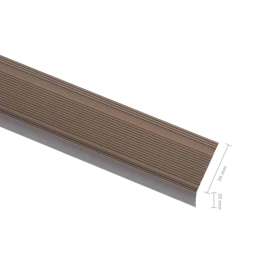 15 db barna l-alakú alumínium lépcsőélvédő 90 cm