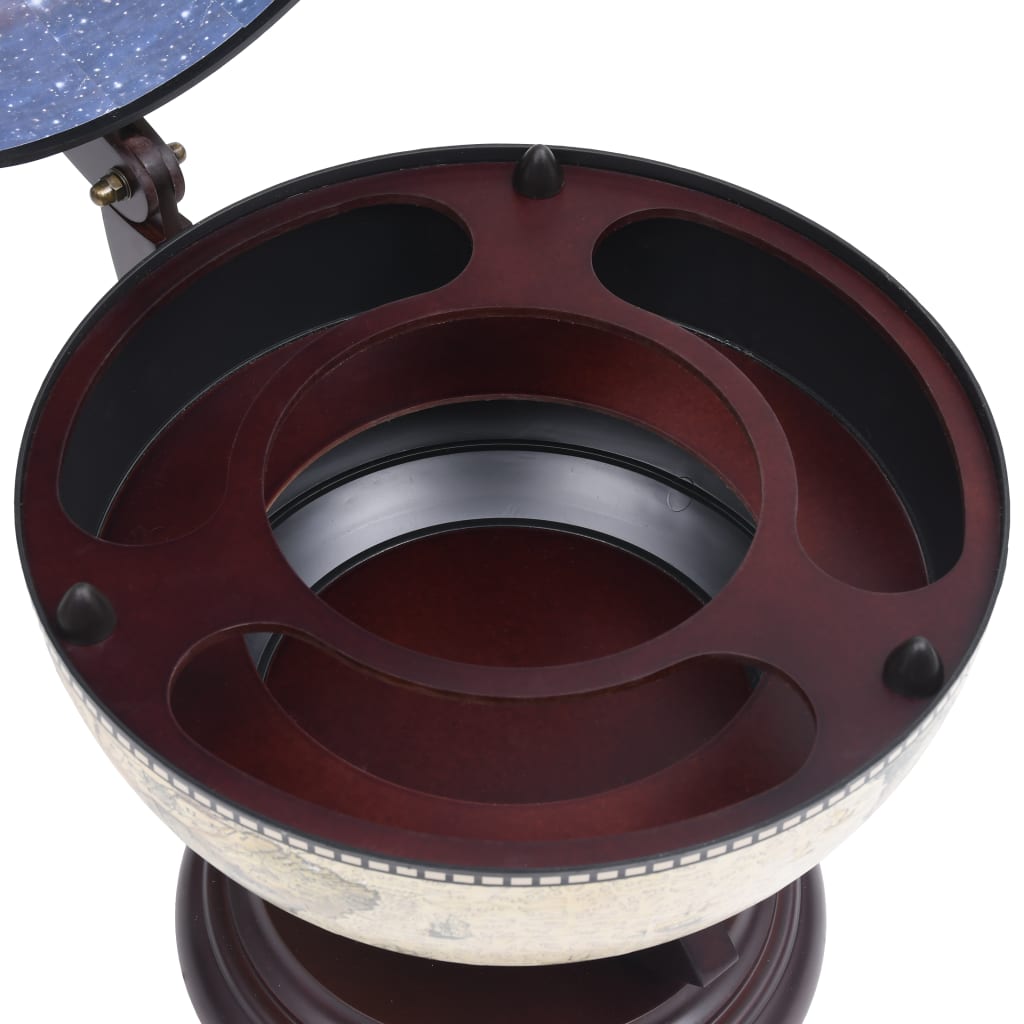 Asztali földgömb alakú eukaliptuszfa bárszekrény/bortartó