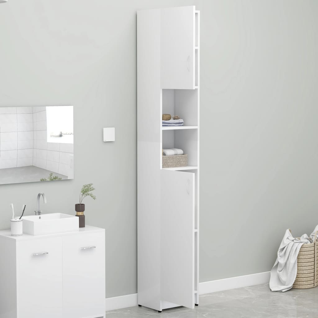 Fehér forgácslap fürdőszobaszekrény 32 x 25,5 x 190 cm Fehér forgácslap fürdőszobaszekrény 32 x 25,5 x 190 cm