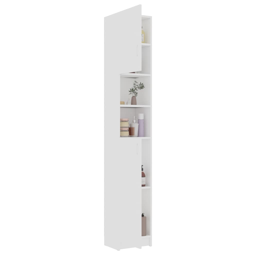 Fehér forgácslap fürdőszobaszekrény 32 x 25,5 x 190 cm Fehér forgácslap fürdőszobaszekrény 32 x 25,5 x 190 cm