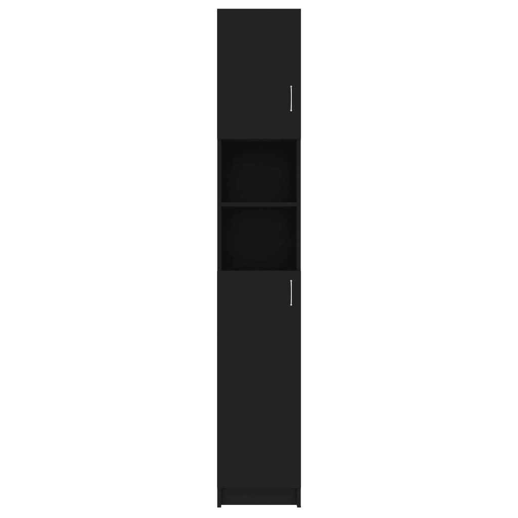 Fekete forgácslap fürdőszobaszekrény 32 x 25,5 x 190 cm Fekete forgácslap fürdőszobaszekrény 32 x 25,5 x 190 cm