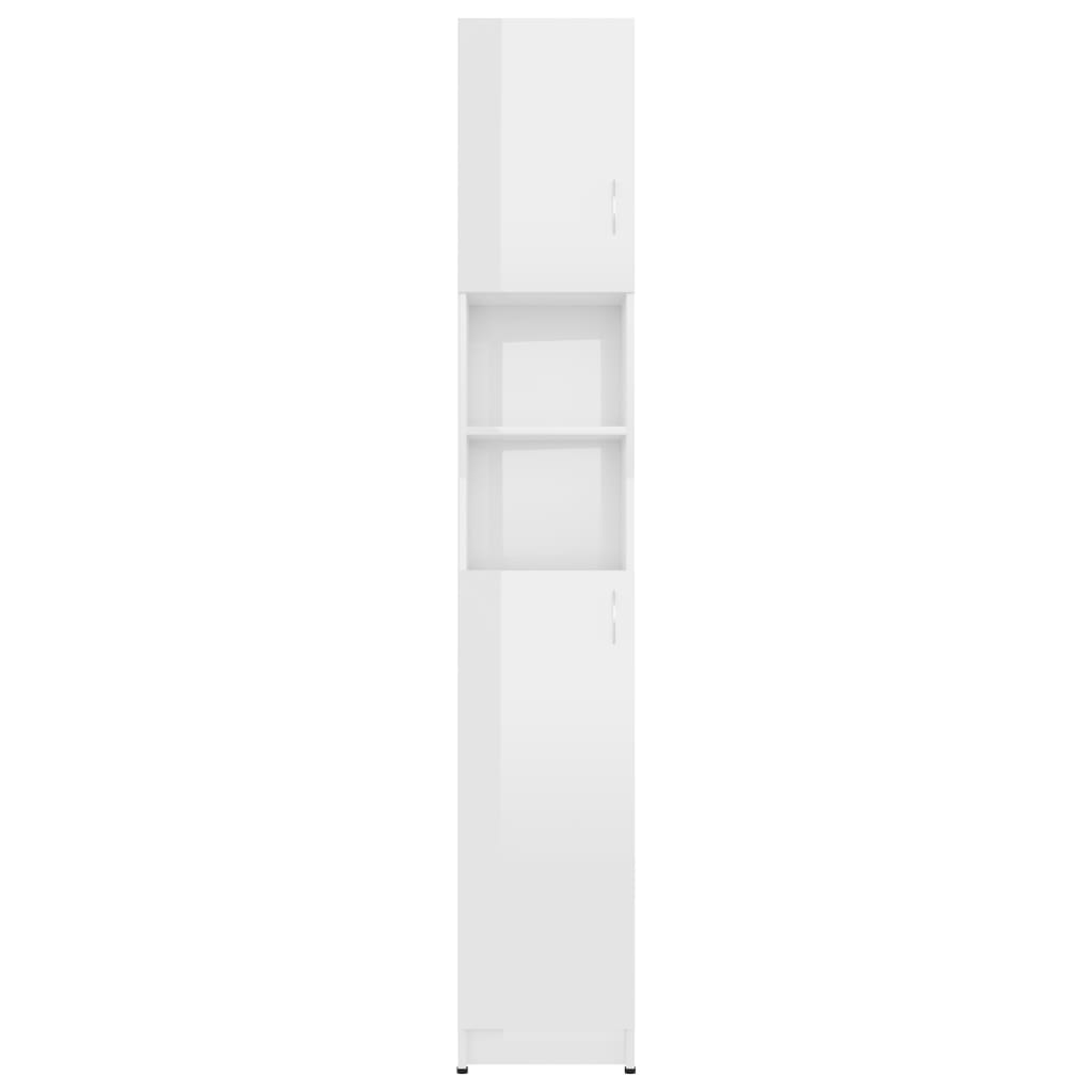Magasfényű fehér forgácslap fürdőszobaszekrény 32x25,5x190 cm Magasfényű fehér forgácslap fürdőszobaszekrény 32x25,5x190 cm