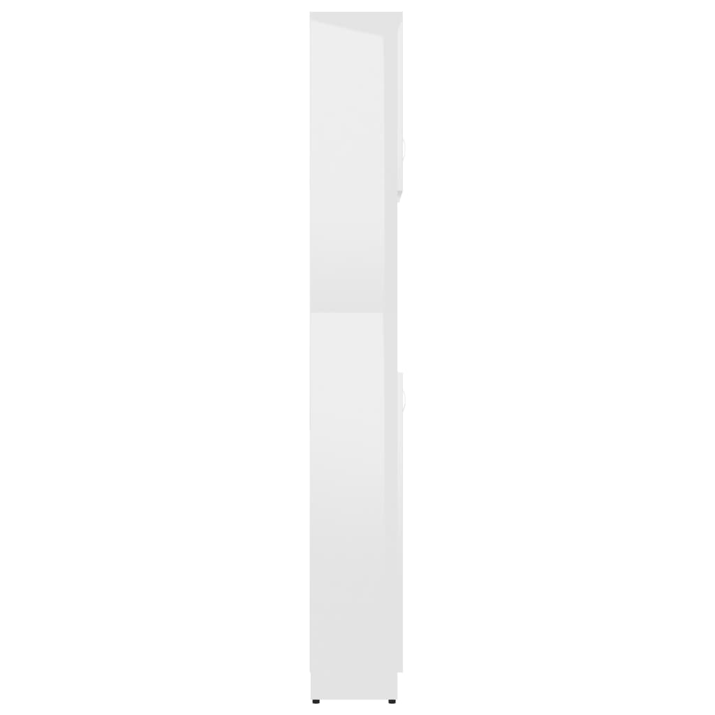 Magasfényű fehér forgácslap fürdőszobaszekrény 32x25,5x190 cm Magasfényű fehér forgácslap fürdőszobaszekrény 32x25,5x190 cm