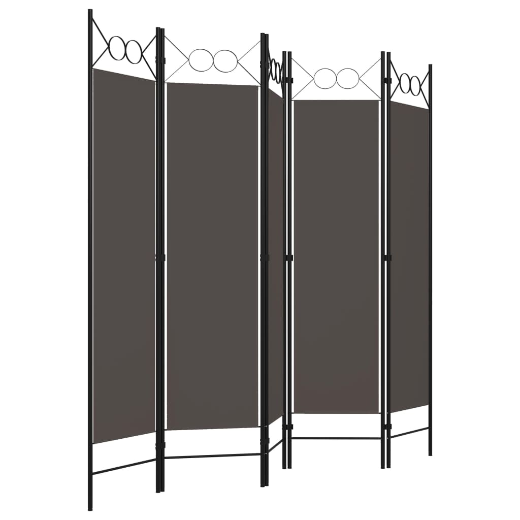 Antracitszürke 5 paneles paraván 200 x 180 cm Antracitszürke 5 paneles paraván 200 x 180 cm
