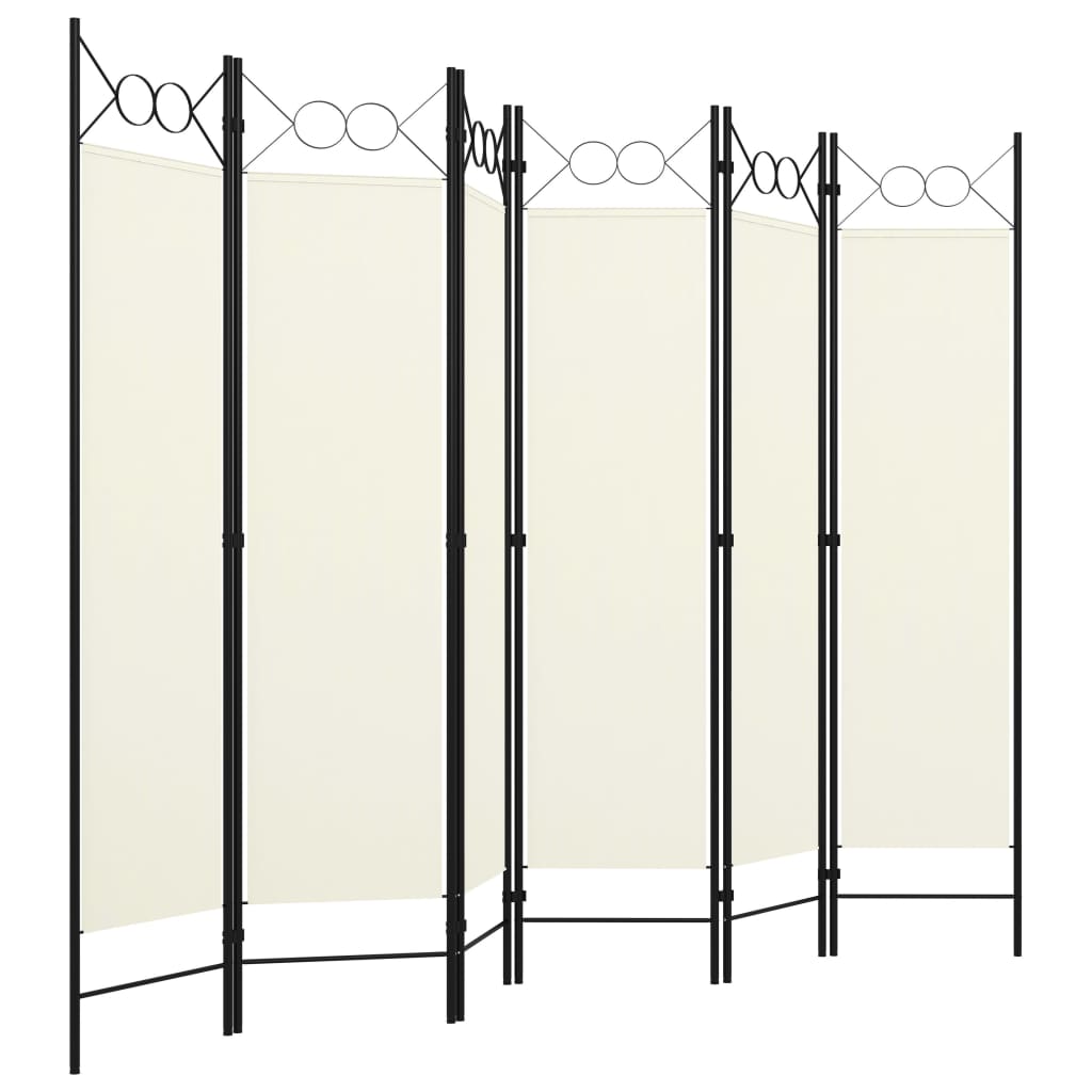 Krémfehér 6 paneles paraván 240 x 180 cm Krémfehér 6 paneles paraván 240 x 180 cm