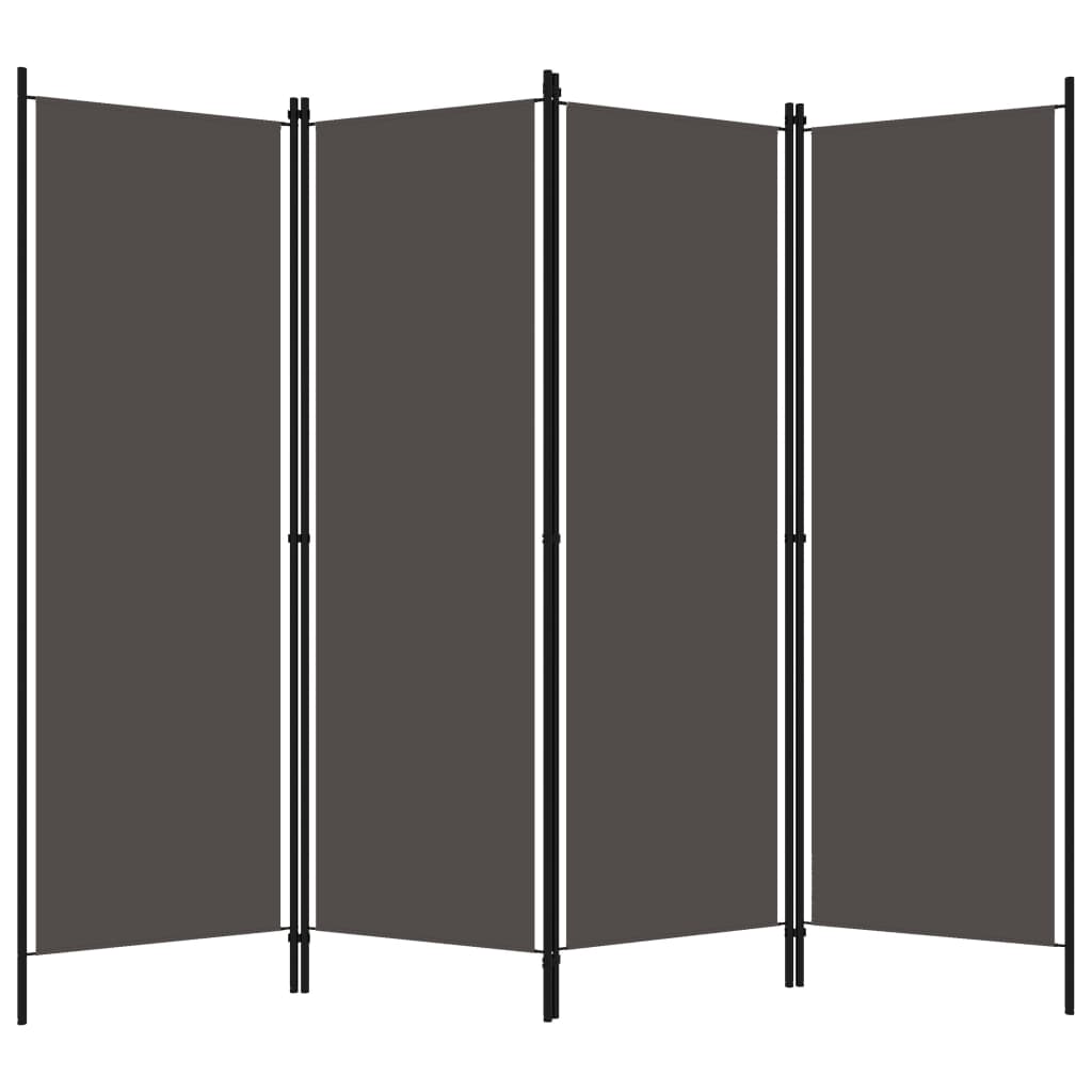 Antracitszürke 4 paneles paraván 200 x 180 cm Antracitszürke 4 paneles paraván 200 x 180 cm
