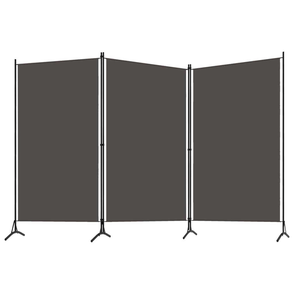 Antracitszürke 3 paneles paraván 260 x 180 cm Antracitszürke 3 paneles paraván 260 x 180 cm